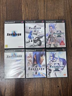 USA + Japan Xenosaga Episode 1 II 2 3 6 PS2 Game Kosmos Manual Collector Disc X