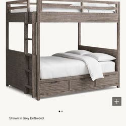 Restoration hardware twin bunk bed.