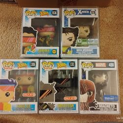 Funko Pop! Jubilee 1306 & 1536 Chase, Abscissa 1311, Magneto 488, Wolverine 1576