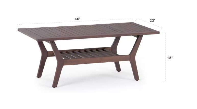 Outdoor Wood Coffee Table - New In Box