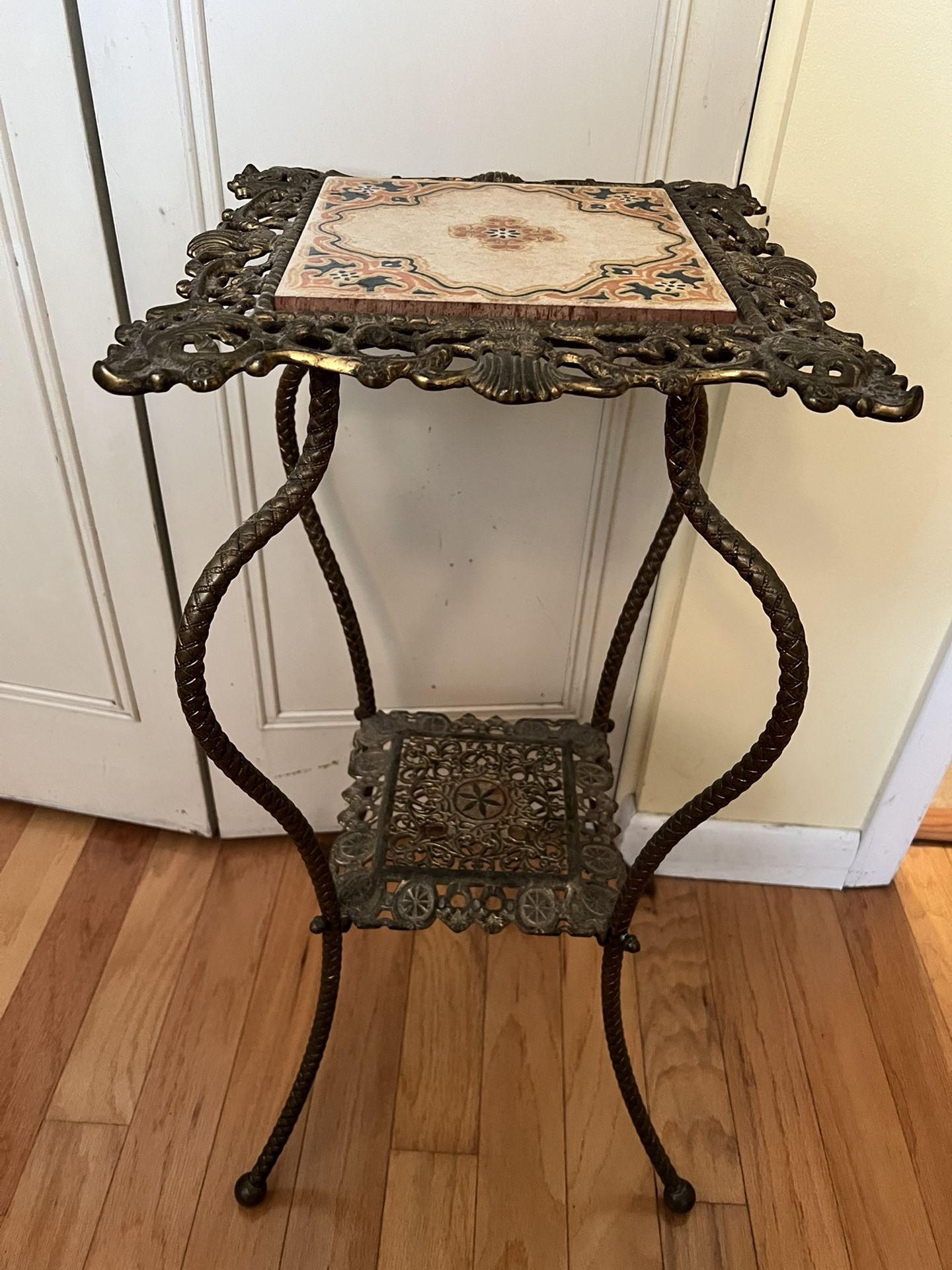 Ornate Brass antique fern table