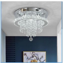Deckrico Modern Crystal Chandelier 11.8" LED Ceiling Light