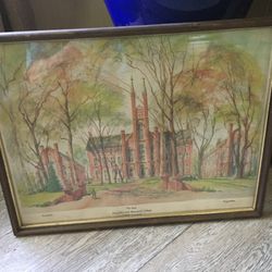 Framed picture of Franklin Marshall Old Main