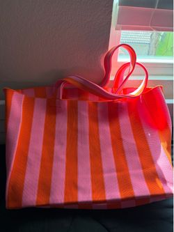 Orange/pink tote bag