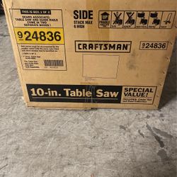 Brand New Craftsman 10in Table Saw