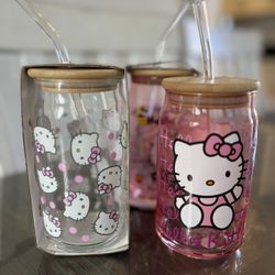 Hello Kitty Glass Tumbler 