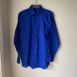 Men’s J.Ferrar brand Royal Blue  Button Up Dress Shirt  Up For Sale 