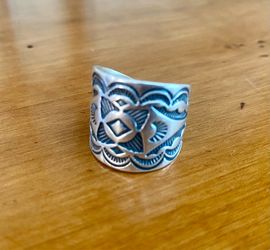 Vintage Carolyn Pollack Sterling Silver Southwest Ring size 8