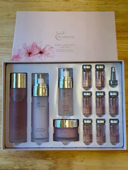 BeautyTuress Sakura Essence 12-Piece Korean Skincare Set – Moisturizing & Anti-Aging