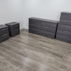 DRESSER, CHEST AND TWO NIGHSTANDS