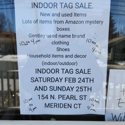 Indoor Tag Sale Sunday 2/25/24 10 -4pm