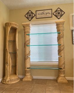 Column Shelves and Corner Curio Stand