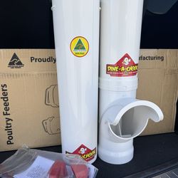Large chicken Feeder With Twin Outlet Drinker