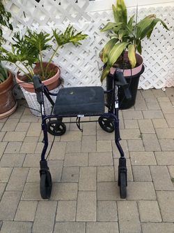 Mobility Lightweight Folding  Rollable Walker With Seat 