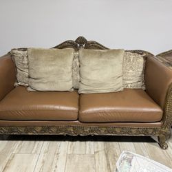 3 Piece Classic Leather Sofa Set