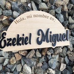 Name Sign | Mini Baby Name Sign | Name Announcement | Hello My Name Is