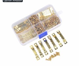 Marca: LETS MEETi 4.5 4.5 de 5 estrellas (272) TIMESETL - 100 ganchos de dientes de sierra con tornillos, ganchos de dientes de sierra de doble agujer