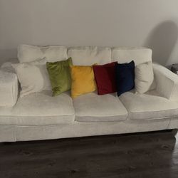 Off-White teddy Fabric Couch 