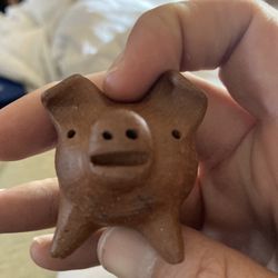 Peruvain Handmade Ceramic 3 Legged Pig Figure