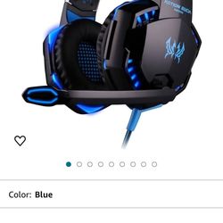 Gaming Headset Headphone 3.5mm Stereo Jack with Mic LED Light