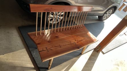 Live Edge Wooden Bench