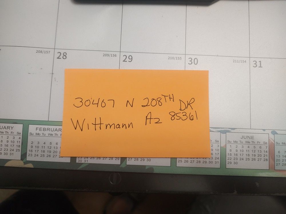 Yard Sale.        Nov 15 7:00 A.M. To 2:00 P.M. Whitman Arizona