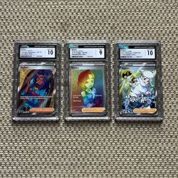 Raifort, Beauty, And Melony Graded Pokemon Collectible Cards 