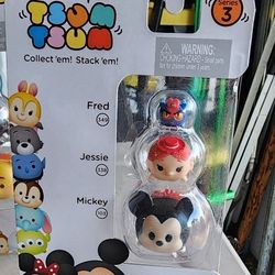 Disney Tsum Tsum Series 3 Fred Jessie Mickey Brand New
