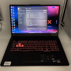 GAMING LAPTOP ASUS 17” 32gb ram 1tb ssd 144hz 6 cores 3.00ghz windows 11 pro ++ Full adobe 2024 suit
