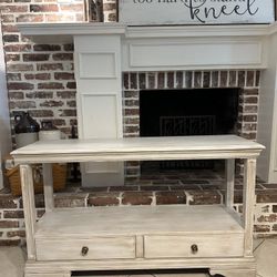 Refinished Solid Wood Entryway Table / Sofa Table / Hallway Console