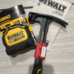 Hammer  Dewalt  14oz  And  Tape Measure  Brand  New