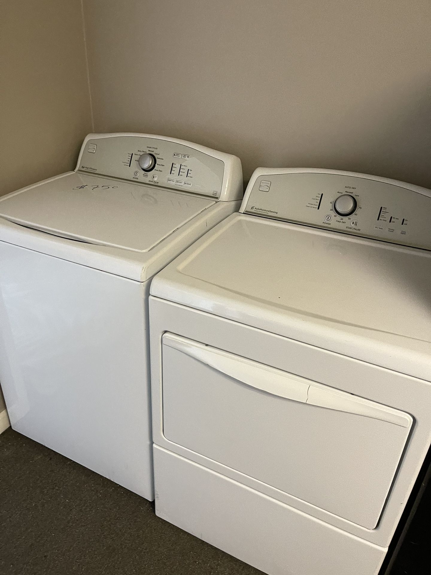 Kenmore washer and dryer