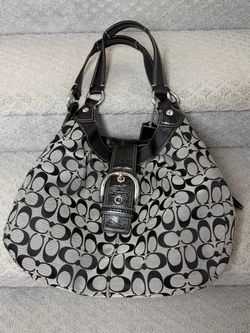 Coach Signature Canvas Hobo Bag