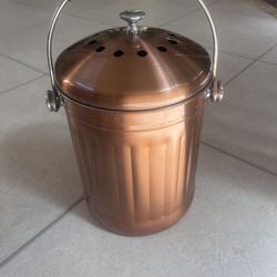 RED FACTOR Premium Compost Bin for Kitchen Countertop - Stainless Steel Food Waste Bucket 