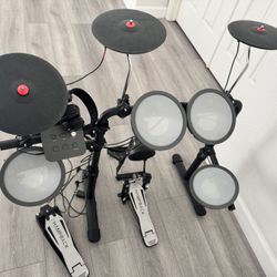 MK-0 PRO Electric Drum Set with 7'' Mesh Drum Pads, 8'' Full Rubber Cymbals, 5'' Bass Drum, 12 Kits and 68 Authentic Sounds, USB MIDI, Throne, Sticks,