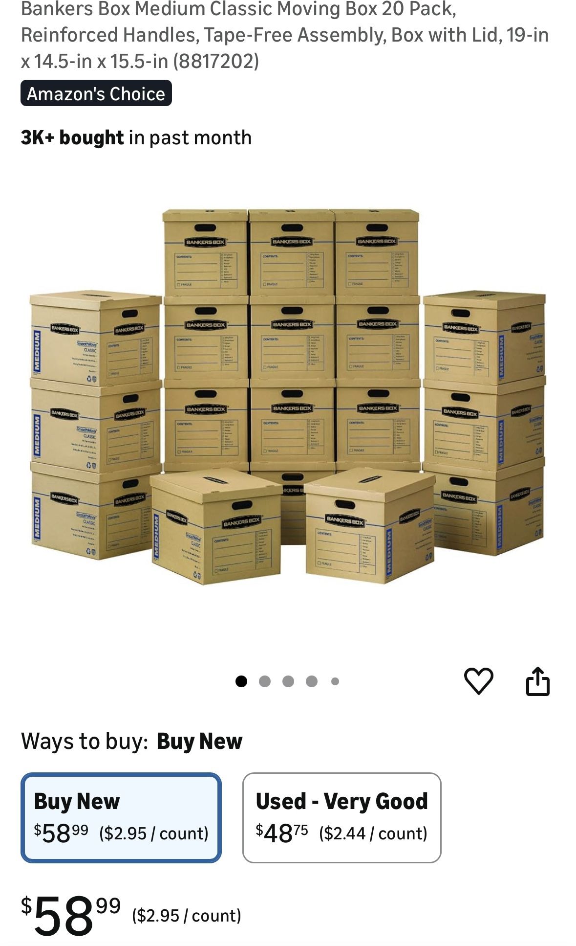 Moving Bankers Boxes (Medium & Large)