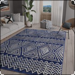 Rugos Arvor Navy 6'7 X 9'6 Ft Rug