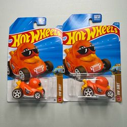 Hot Wheels Duck N' Roll HW Dirt 4/10 Jeep 1:64 Orange Lot of 2
