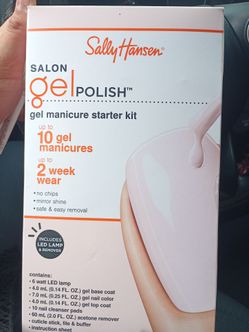 *NEW IN BOX* SALLY HANSEN Salon GEL Manicure starter kit.. w/L.E.D Lamp and accessories
