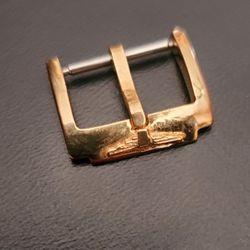 18k Solid Gold Longines watch brooch Or Buckle 