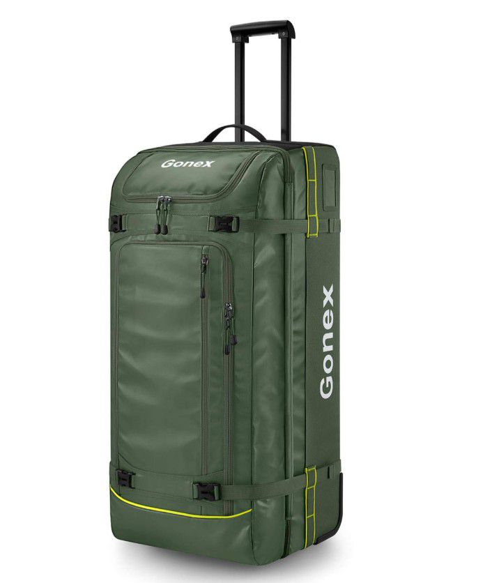 Gonex Rolling Duffle Bag With Wheels, 100L Water Repellent Large Wheeled Travel Duffel Luggage 