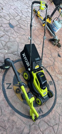 RYOBI ONE+ 18V 13 in. Cordless Battery Walk Behind Push Lawn Mower with 4.0 Ah Battery and Charger
