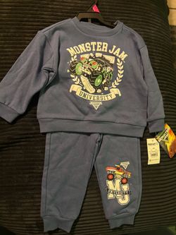 Monster Jam Toddler Sweatsuit Set 18 months
