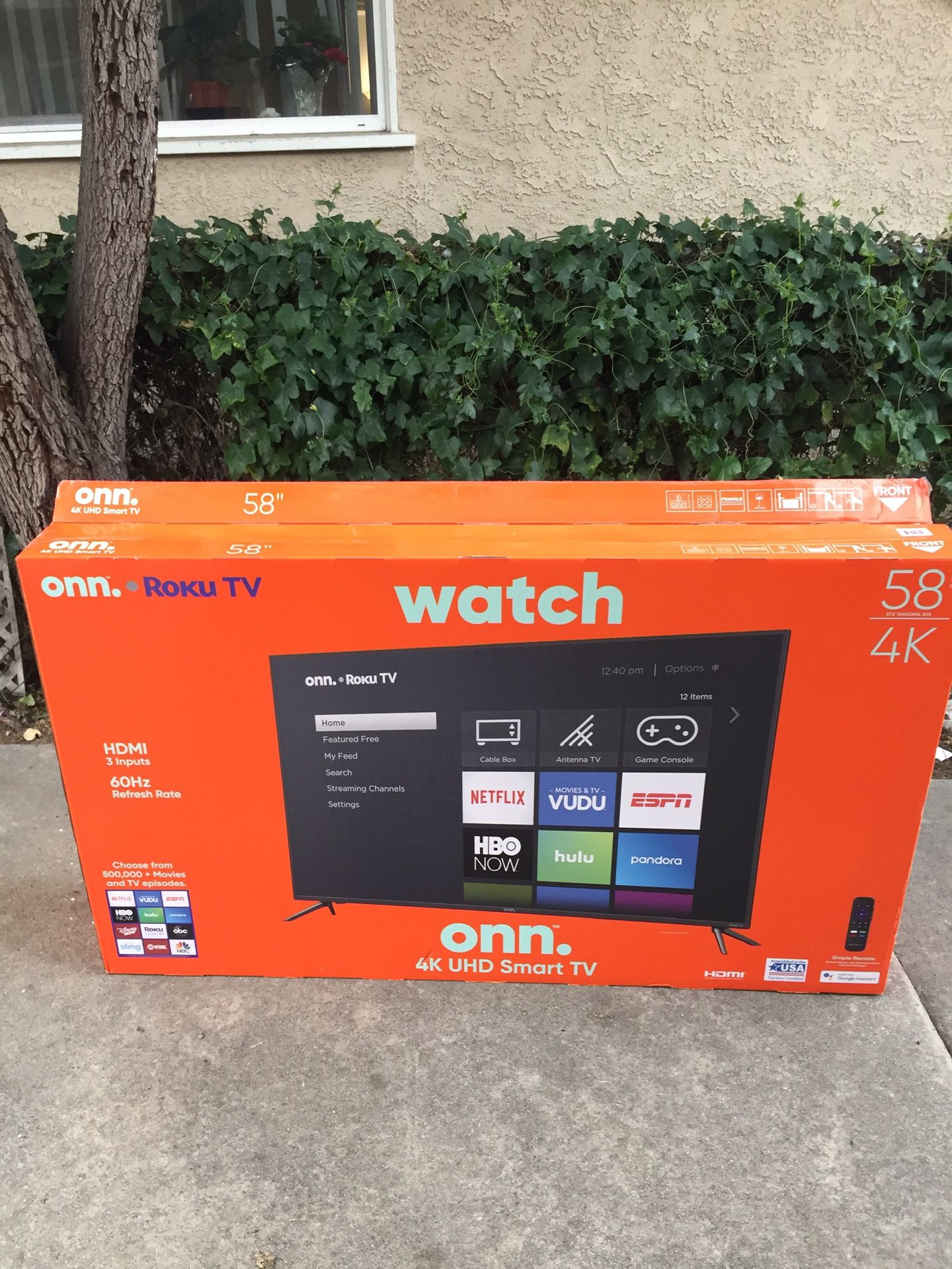 Brand New onn smart tv 4K 58” with roku