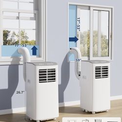 GarveeTech 8000 BTU Portable Air Conditioner for Room up to 350 Sq.Ft, 3 in-1 Portable AC Unit with Dehumidifier & Fan for Large Room & Bedroom, Inclu