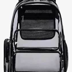 Clear Black Backpack 