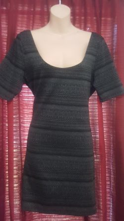 Black and Grey Mini Dress