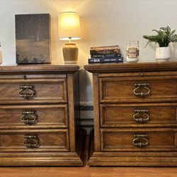 Solid Wood Drexel 3 Drawer Nightstands 