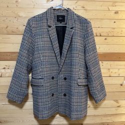 Rails Jac Cardinal Pine MultiColor Women’s Wool Blend Suit Blazer Jacket Size XL