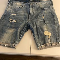 Express Jean shorts frayed Rugged